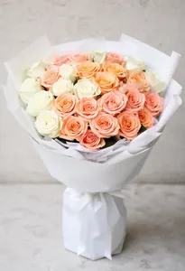 Cream peach Ombre