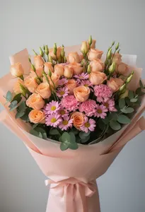Lisianthus în piersică