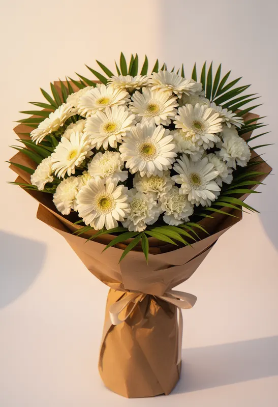 Gerbera Alba Sublimă