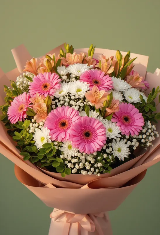 Gerbera Zâmbet Pastel