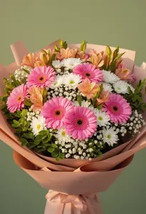 Gerbera Zâmbet Pastel
