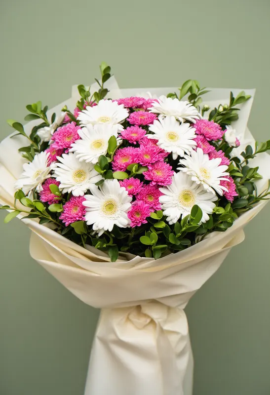 Gerbera Albă Festivă