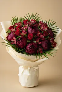 Bujor Bordo Romantic